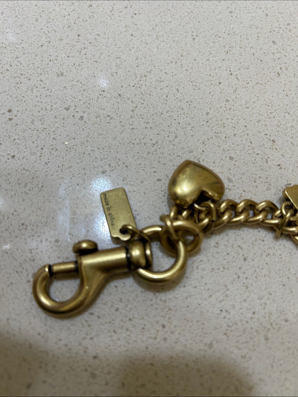 Coach Gold-Tone Charm Bag chain with Red, Green, Purple Enamel Accents - Picture 10 of 10